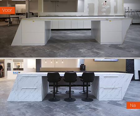 Interieur folie marmer bureau