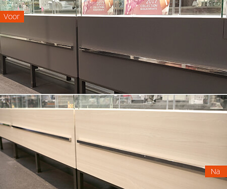 Interieur folie balie hout