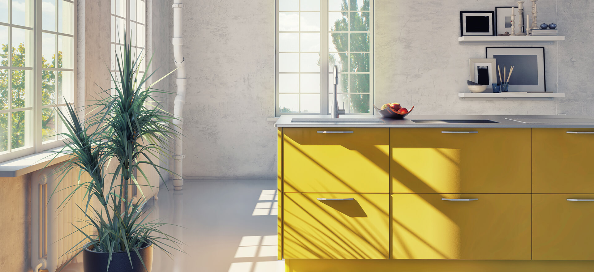 Bright yellow