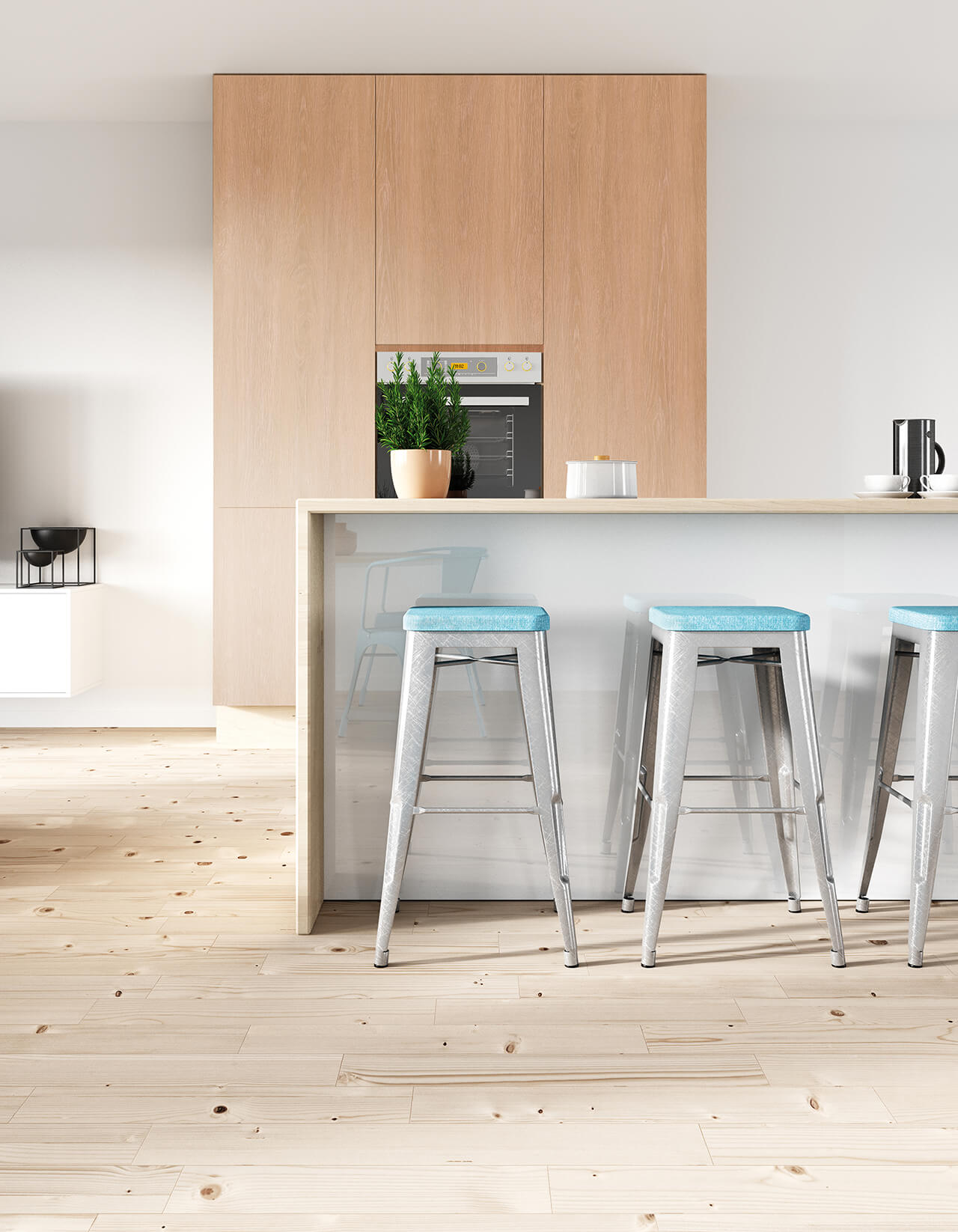 Structured cream oak