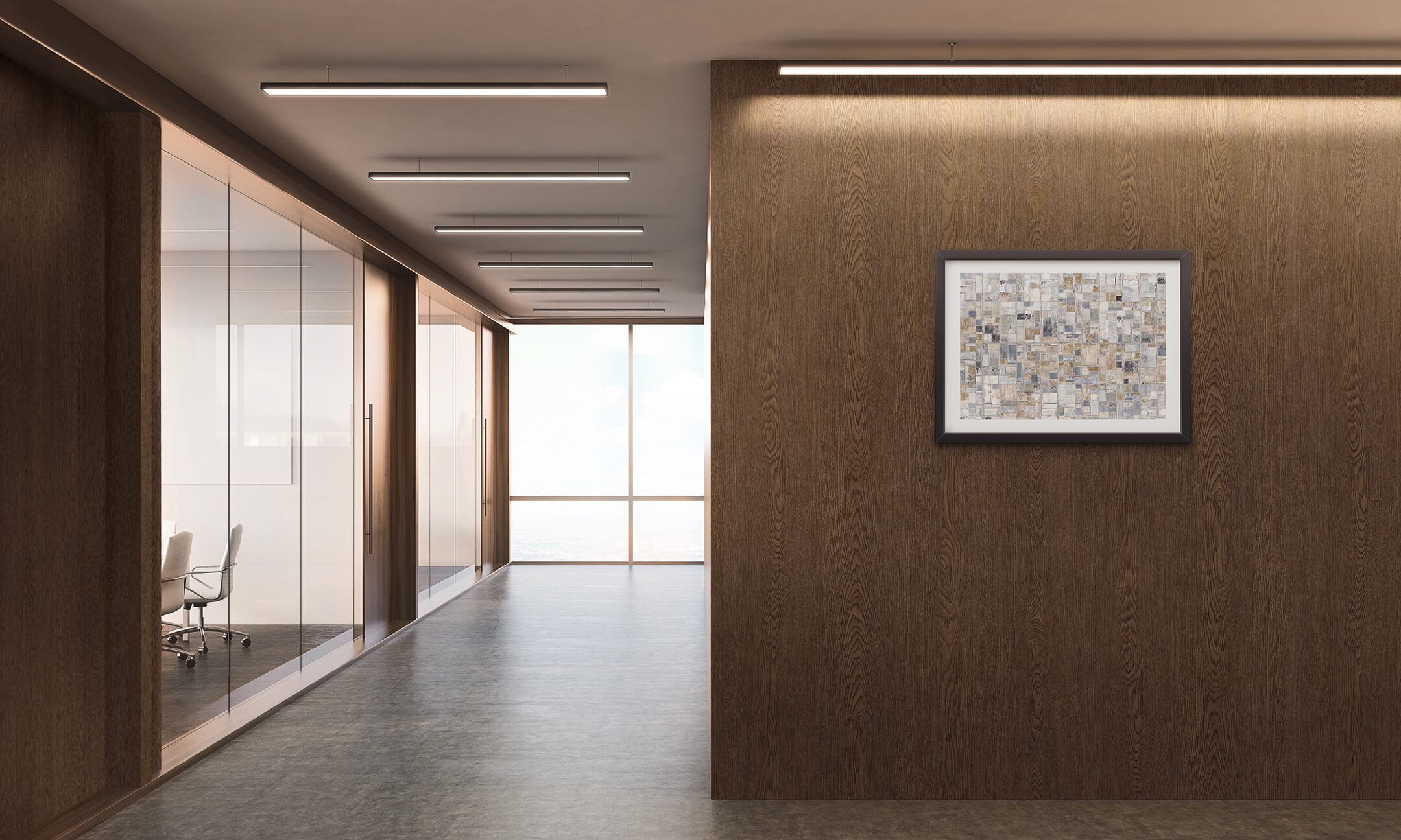 Brown line oak structured