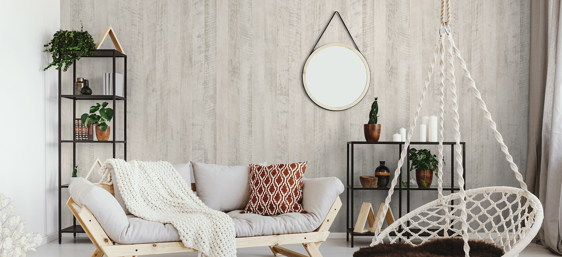 Light grey wood panel