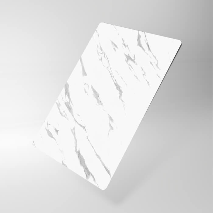 Gloss white marble