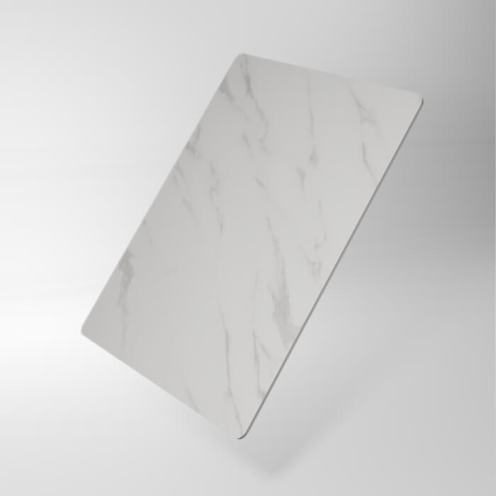 Mat white marble