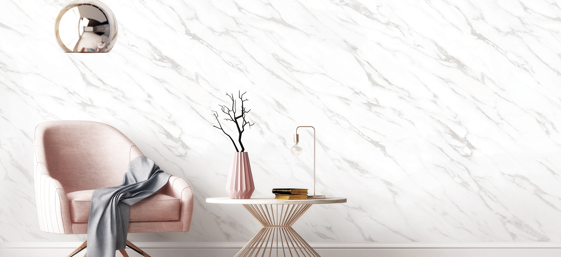 Mat white marble