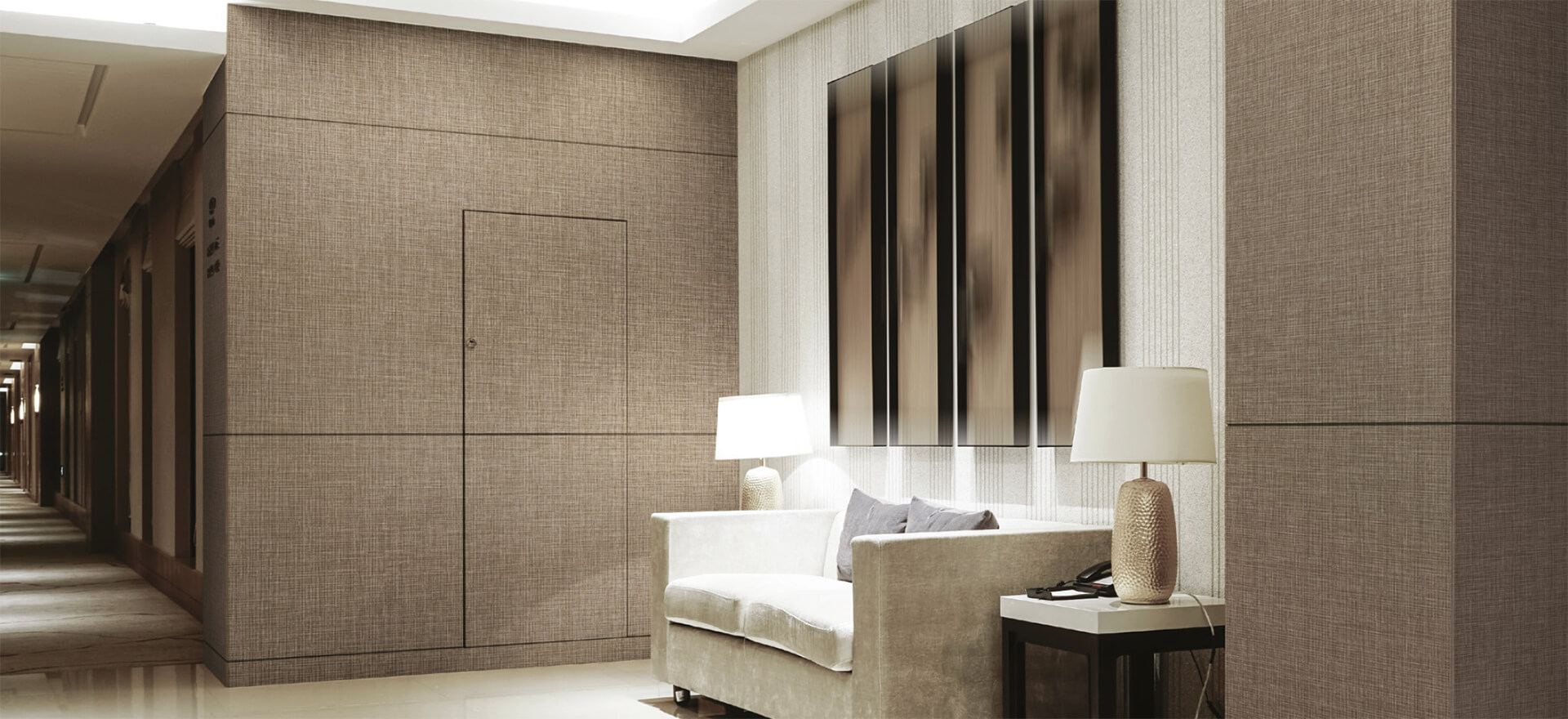 Silver & brown lined pattern