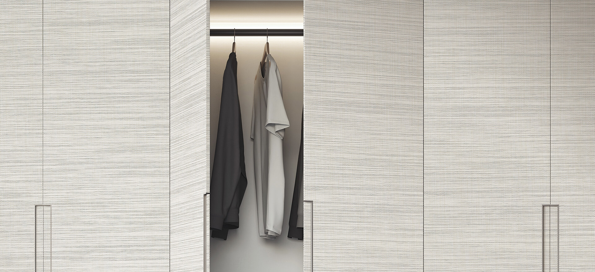 Mika Light beige stripped pattern